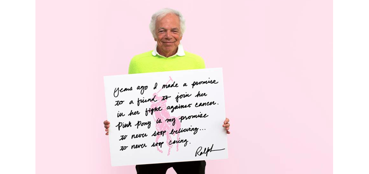 Pink Pony par Ralph Lauren : rendre la vie plus rose aux malades du cancer!