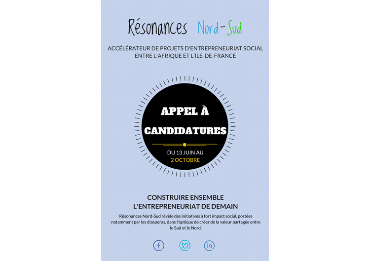 Prolongation de l'appel à candidatures de Résonances Nord-Sud au 2 octobre !