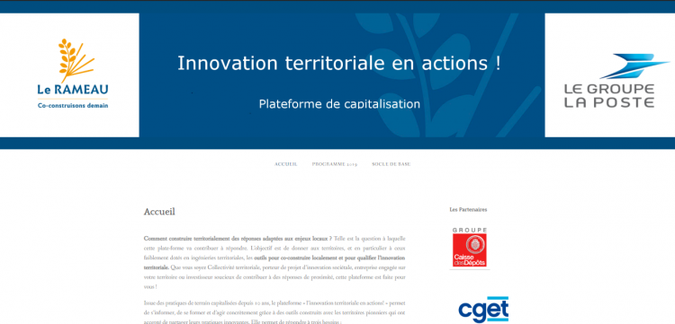 Une plateforme de capitalisation sur l'innovation territoriale