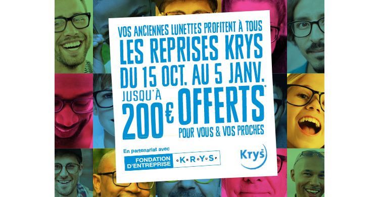 Krys reprend vos anciennes lunettes pour les offrir à des personnes défavorisées