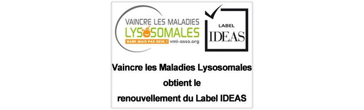 VAINCRE LES MALADIES LYSOSOMALES OBTIENT LE RENOUVELLEMENT DU LABEL IDEAS