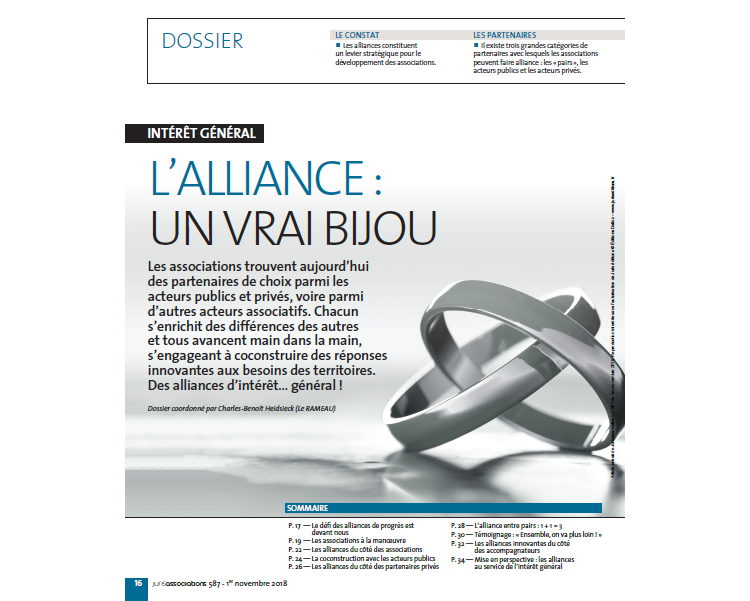 Nouvelles alliances : les associations à la manœuvre !