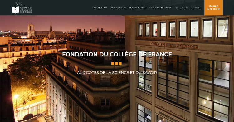 La Fondation Collège de France dévoile son nouveau site et annonce ses ambitions