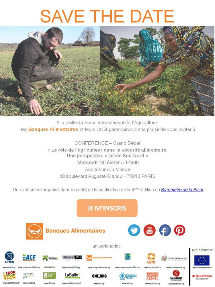 Save the date : "Le rôle de l’agriculteur dans la sécurité alimentaire."