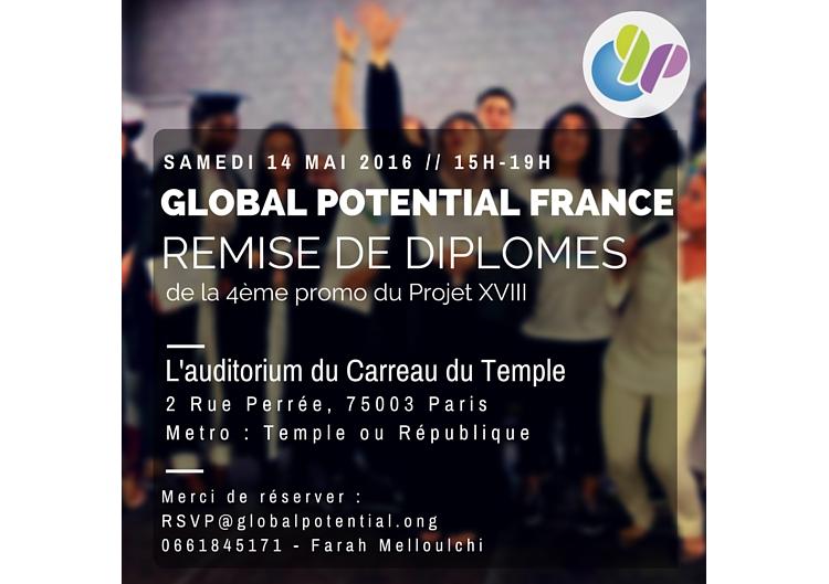 Remise des diplômes de la 4ème promotion "Projet 18" ce samedi!