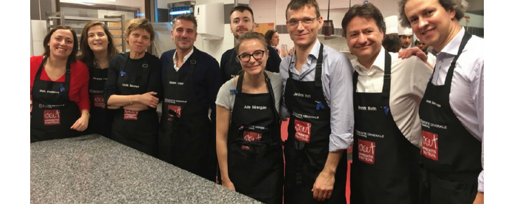 Les collaborateurs Société Générale Private Banking avec les Apprentis d’Auteuil