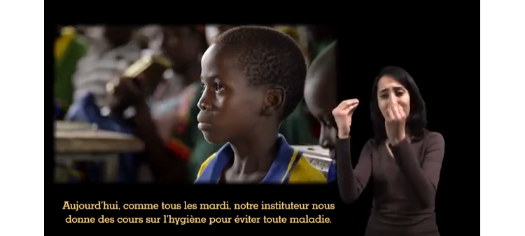 Action contre la faim sensibilise les enfants avec un film en langue des signes 
