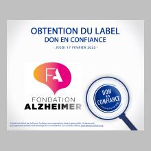 Obtention du label Don en Confiance par la Fondation Alzheimer