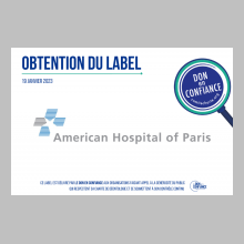 L'American Hospital of Paris obtient le label "Don en Confiance"