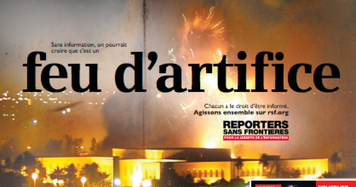 Une campagne choc pour Reporters Sans Frontières | Carenews INFO