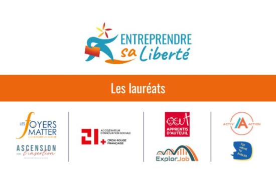 Visuel avec les logo des associations lauréates
