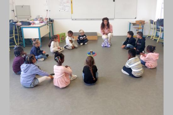 Classe de moyenne section de l’école Mille Visages à Chanteloup (Yvelines)