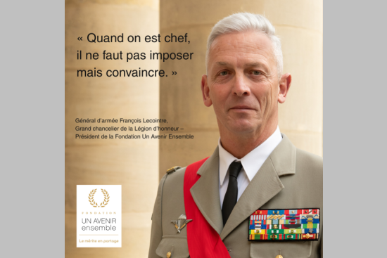 François Lecointre, ancien chef d’état-major des armées, Grand chancelier de la Légion d’honneur, président de la Fondation Un Avenir Ensemble