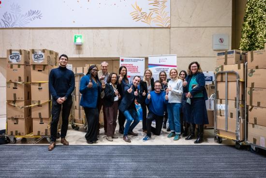 Collecte solidaire vêtements professionnels chez Société Générale