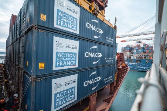 La Fondation CMA CGM soutient une opération humanitaire coordonnée par le ministère de l’Europe et des Affaires Etrangères à destination des civiles de Gaza