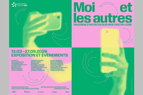 Affiche de l'exposition "Moi et les autres" à la Fondation groupe EDF. Crédit : Fondation groupe EDF