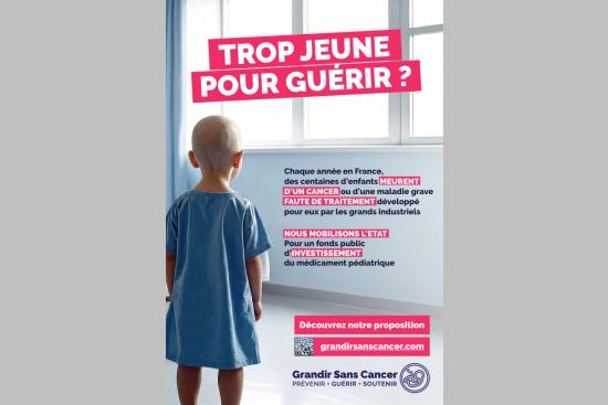 Cancers pédiatriques - campagne de Grandir Sans Cancer