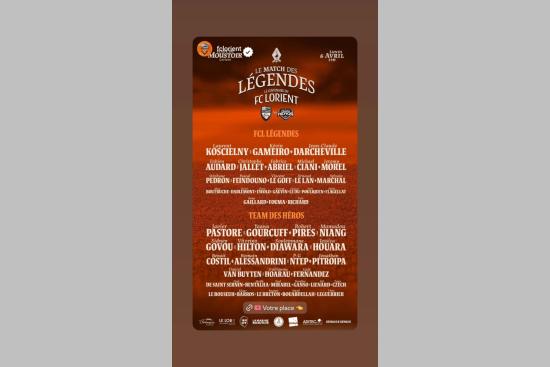 team des légendes et héros match 10 ANS  FCL 