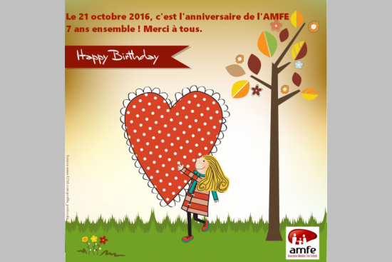 L'AMFE fête ses 7 ans et a besoin de vous !