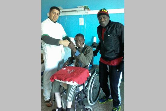 Réadaptation d'Issa Moussa, jeune tétraplégique de 17 ans