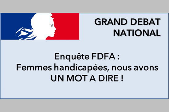 Nous, femmes handicapées, avons UN MOT A DIRE !