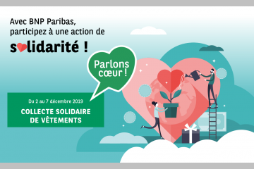 BNP Paribas organise Parlons cœur, une collecte solidaire de vêtements en faveur de la Croix Rouge Française du 2 au 7 décembre