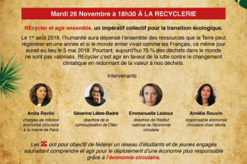 Conférence mardi 26 novembre à 18h30 à la REcyclerie