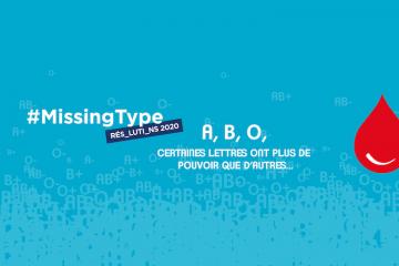 [EN IMAGES] #MissingType encourage à faire du don du sang sa première résolution 2020