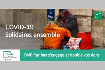 COVID-19 : Le Fonds Urgence & Développement de BNP Paribas s’engage aux côtés de la Croix-Rouge française et Médecins sans Frontières