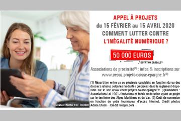 Appel à projets  Caisse d'Epargne Côte d'Azur "Comment lutter contre l'inégalité numérique ?"