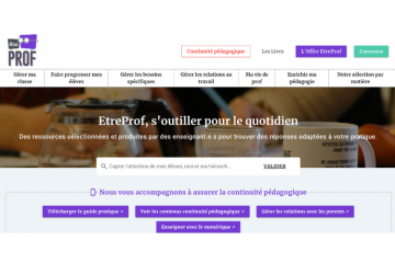 #ValorisonsLesSolidarités : avec la plateforme EtreProf, l’association SynLab accompagne les enseignants pendant le confinement. Crédit photo : capture d'écran du site EtreProf.fr