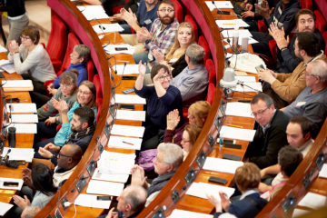 150 citoyen·ne·s tiré·e·s au sort ont travaillé pendant près de neuf mois pour élaborer des mesures en faveur de l'écologie. | Crédit : Convention citoyenne pour le climat