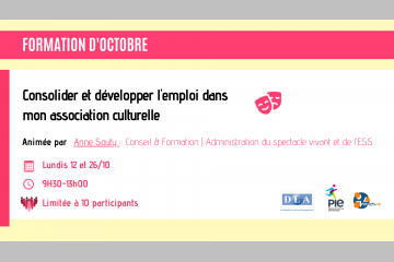 Formation : Consolider et développer l'emploi dans mon association culturelle