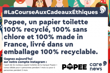Concours pour un Noël engagé : Popee vous offre 1 pack de 24 rouleaux de papier-toilette écologique