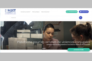 #Chroniques de mécénat : la Fondation Devoteam accompagne Droits d’Urgence . Crédit photo : capture d'écran de la plateforme DroitDirect.fr