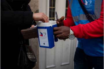 Campagne Don’actions février 2020 à Saint-Etienne. Crédit photo : ©Bruno Manno.