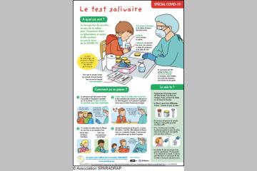 Covid-19 : Un poster pour préparer les enfants aux tests salivaires