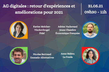 IDAF - Webinaire 31 Mai - Assemblées générales digitales :  retours d’expériences et améliorations pour 2021