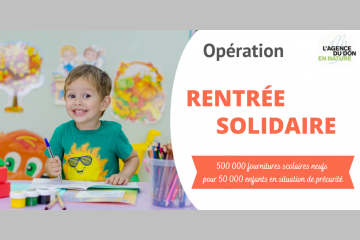 Rentrée Solidaire : une rentrée des classes 2021 placée sous le signe de la générosité avec l'Agence du Don en Nature