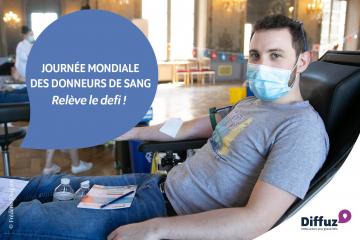 #DiffuzTaJournéeMondiale : le 14 juin avec l’EFS et les donneurs de sang