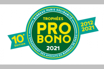 Logo de la 10e édition des Trophées pro Bono