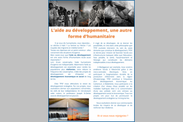 L'aide au développement, une autre forme d'humanitaire !