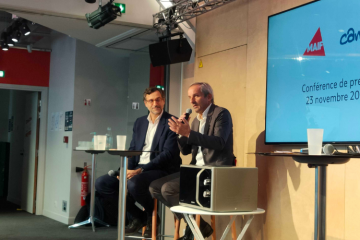 La conférence de presse s'est tenue au MAIF Social Club au 37 rue de Turenne. Crédit photo : Carenews.