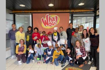 Journée découverte pour les enfants parrainés en Ille-et-Vilaine sur le site de fabrication des crêpes Whaou!