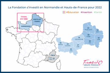 Deux régions investies par la Fondation Groupe Primonial en 2022 : Normandie et Hauts-De-France