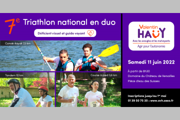 7e Triathlon national en duo le 11 juin : un événement sportif accessible aux personnes déficientes visuelles