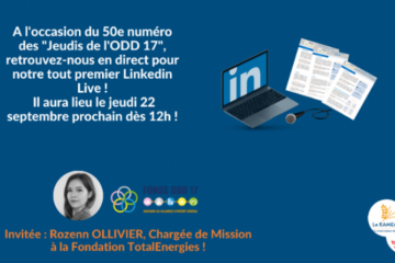 Vivez en direct le 50e numéro des « Jeudis de L’ODD 17 » !