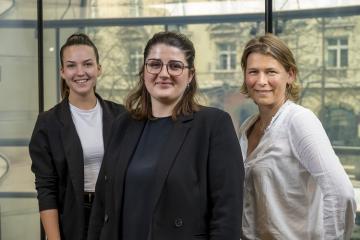 Mégane, Gaëlle et leur mentor Gaëtane (crédits: Laurent Zylberman)