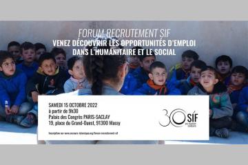 Venez à la rencontre des équipes du Secours Islamique France le 15 octobre à Massy