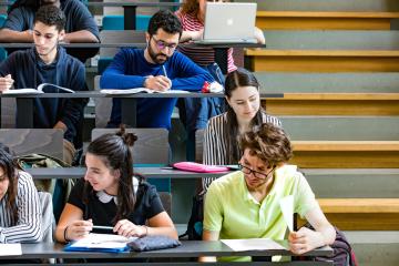 Etudiants en amphithéâtre - Crédit photo : Sorbonne Université, Vincent Bourdon